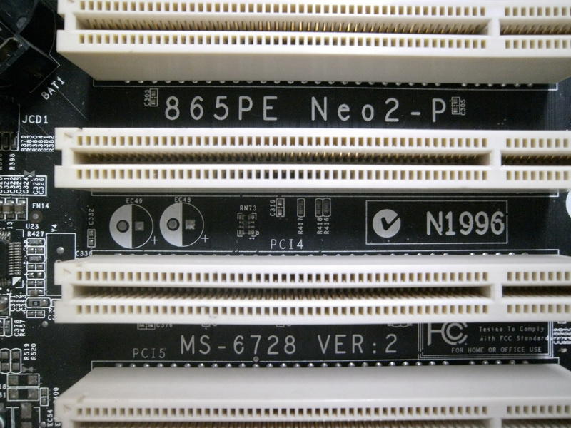 【全國主機板維修聯盟】微星 MS-6728 VER:2 865PE Neo2-P 478 (下標前請先詢問) 故障主機板