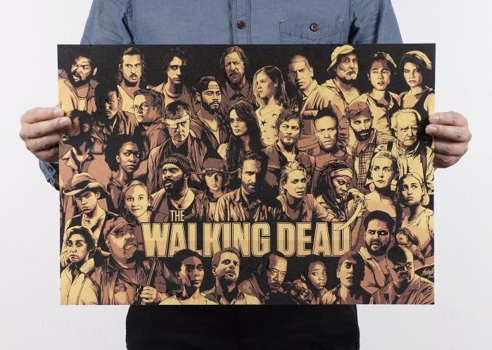 [現貨]陰屍路 The Walking Dead 行屍走肉 牛皮紙懷舊復古電影海報 裝飾畫
