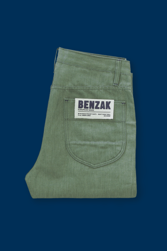 【BDD】義製頂級棉麻布邊 錐形工作褲- 橄欖綠/ W28-38