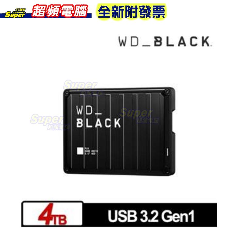 【全新附發票】WD 黑標 P10 Game Drive 4TB 2.5吋電競行動硬碟