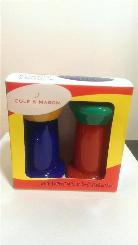 [出清收藏Vintage] 全新英國Cole & Mason迷你彩色研磨胡椒/鹽罐組 含郵300元