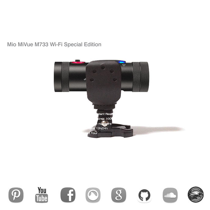 Mio MiVue M733 Wi-Fi 通用型 ( 快壓式機車支架組 )【台灣組裝】行車記錄器、支架高度 4.0 cm