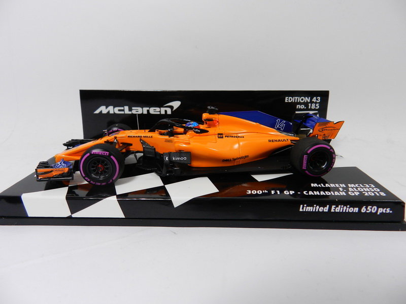《烈馬驛站》1/43 F1 McLaren MCL33 #14 F.Alonso 300GP 2018 (PMA)樹脂