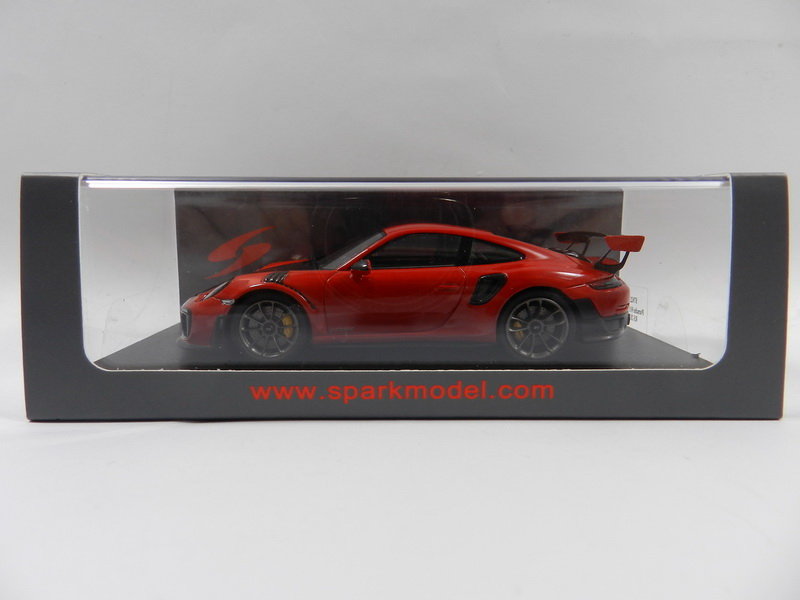 《烈馬驛站》1/43 STC Porsche 911(991-2) GT2 RS 紅色 2018 (Spark) 樹脂
