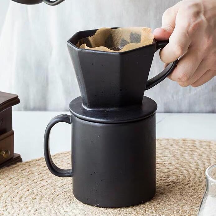 咖啡套組 含陶瓷濾杯 馬克杯 濾紙