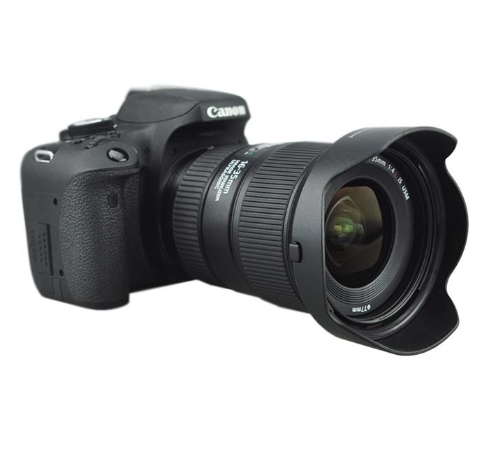 JJC EW-82遮光罩相容原廠Canon遮光罩L適EF 16-35mm F/4.0遮陽罩USM遮罩F4L鏡頭遮光罩