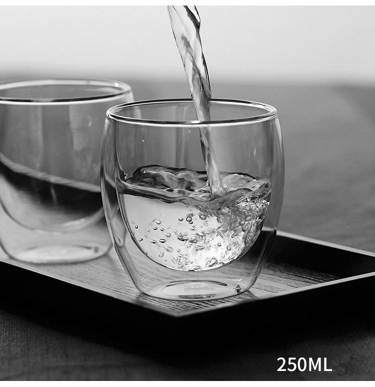 《Je-Mi》250ml 蛋形雙層玻璃杯 保溫隔熱 水杯 咖啡杯 茶杯 高硼矽耐熱杯【丹麥-Bodum、星巴克可參考】
