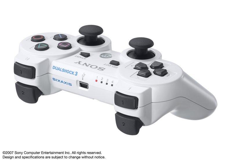 [PS3主機週邊] PS3 主機專用 原廠SONY 無線震動手把 (裸裝) 白色   (小強數位館)