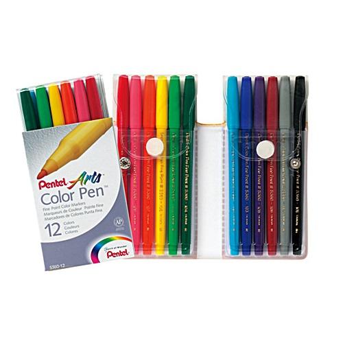 【UZ文具雜貨】日本進口 Pentel飛龍 12色組彩色筆(S360-12) 彩繪麥克筆