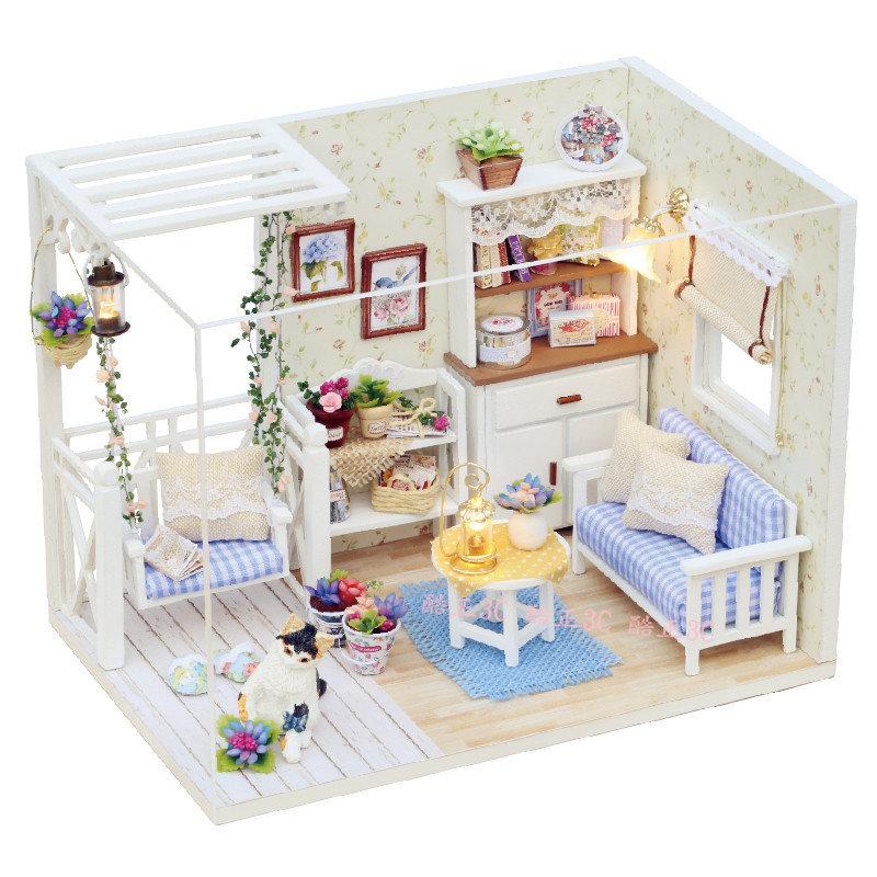 【酷正3C】↘小貓日記→DIY小屋 袖珍屋 娃娃屋 模型屋 材料包 玩具娃娃住屋 拼裝房子