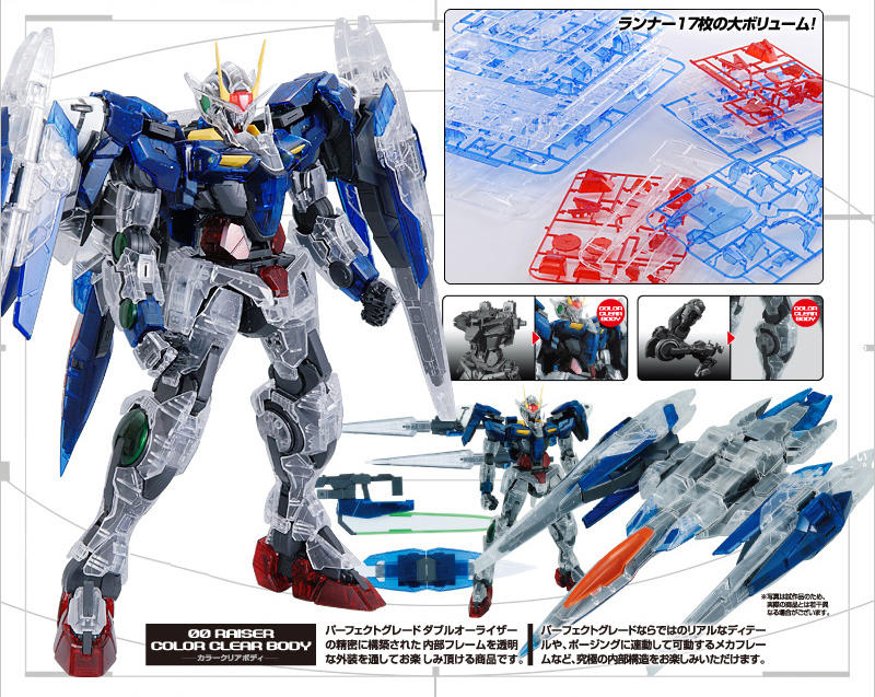 【鋼普拉】初回特典 PG 1/60 00 RAISER COLOR CLEAR BODY 00R 能天使鋼彈 彩透配件