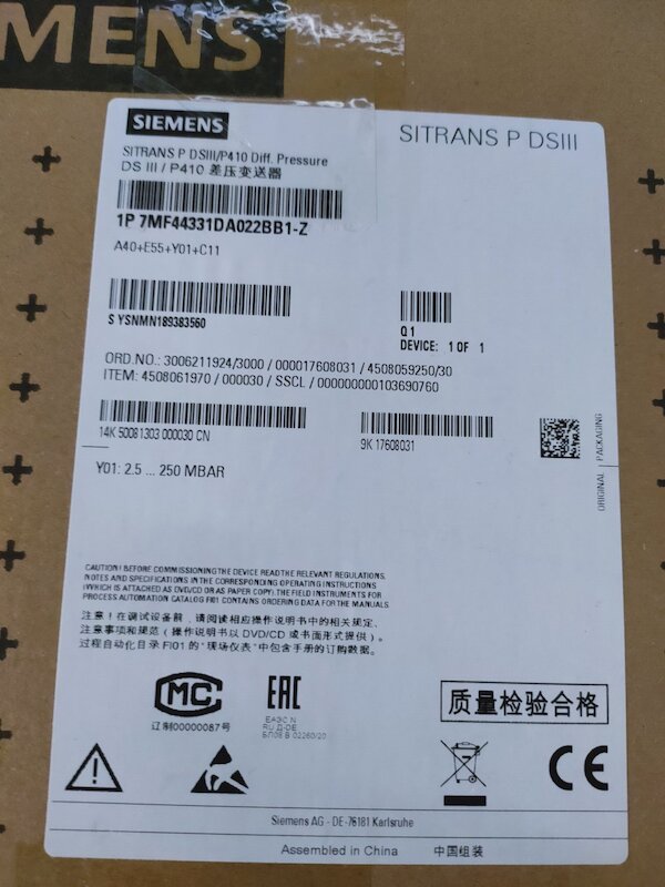 西門子7MF44331DA022BB1Z全新 SITRANS P DS III / P410變送器 露天市集 全台最大的網路購物市集