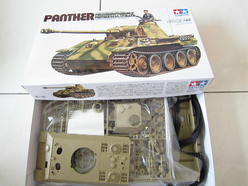 <我的新品拍賣> 下標前請注意 全新 1/35 田宮 Tamiya Panther V 五號戰車