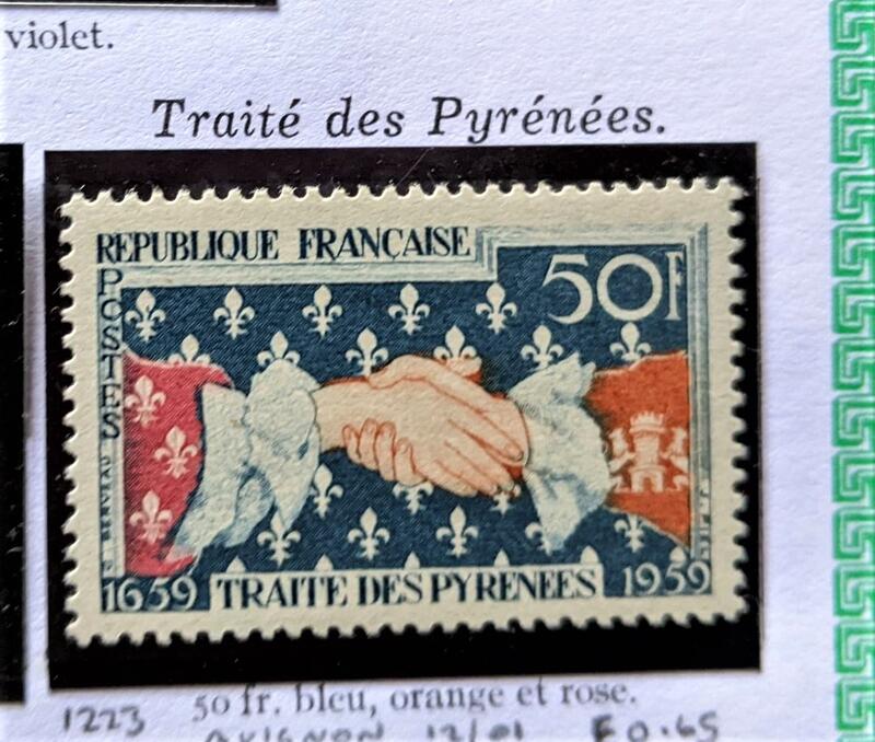 法國1959年代「法國路易十四與西班牙腓力四世庇里牛斯條約」1全
