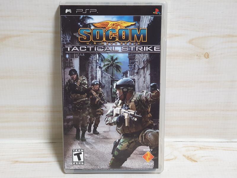 {哈帝電玩}~PSP 原版遊戲 SOCOM：美國海豹特遣隊 戰術打擊 英文版 有盒書~