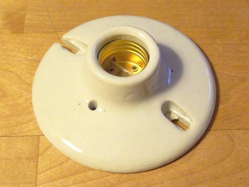工業風 愛迪生 復古 E27  11cm圓形陶瓷燈座
