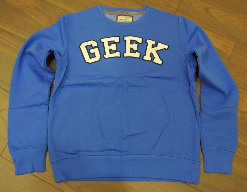【全新】英國 Brave Soul Geek Sweatshirt M號 藍色 大學T 厚棉