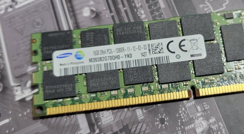 中古良品 三星SAMSUNG ECC 伺服器用記憶體 低電壓 D3L 1600 DDR3L 16G 單條 195元