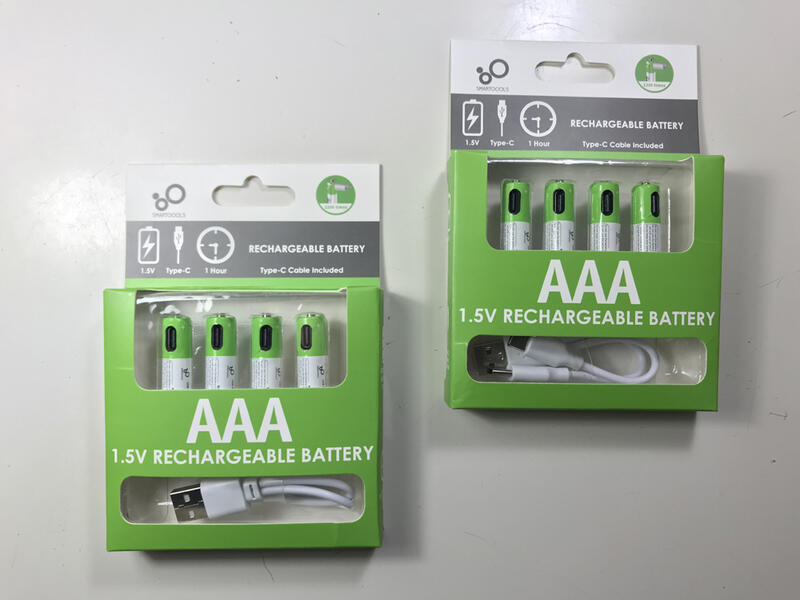 AAA充電電池Type C重覆充電AAA鋰電池替換遙控器玩具電動遊戲機R03NT七號乾電池1.5V四顆免運
