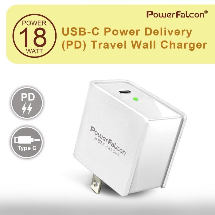 PowerFalcon 18W USB PD(Type C)快速充電器(支援iPhone 8/8+/X三倍快速充電)