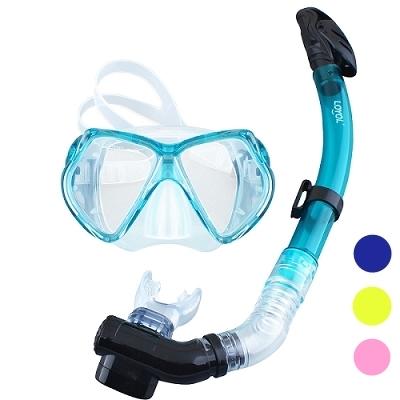 【旅遊生活】【購二組以上優惠】LOYOL 全乾式呼吸管+面鏡(2526) - 潛水、浮潛、游泳、半乾式