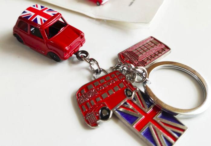 Austin Mini Cooper 奧斯汀 迷你 老咪 巴士 電話亭 鑰匙圈 英國國旗