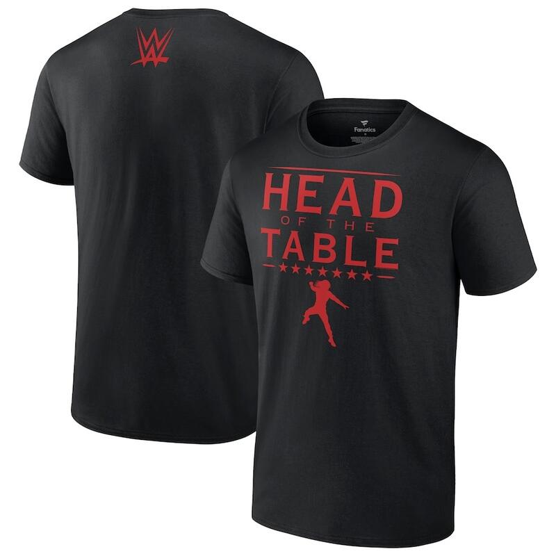 [美國瘋潮]正版WWE Roman Reigns Head of the Table TEE 大狗頭號人物紅字配色款衣服