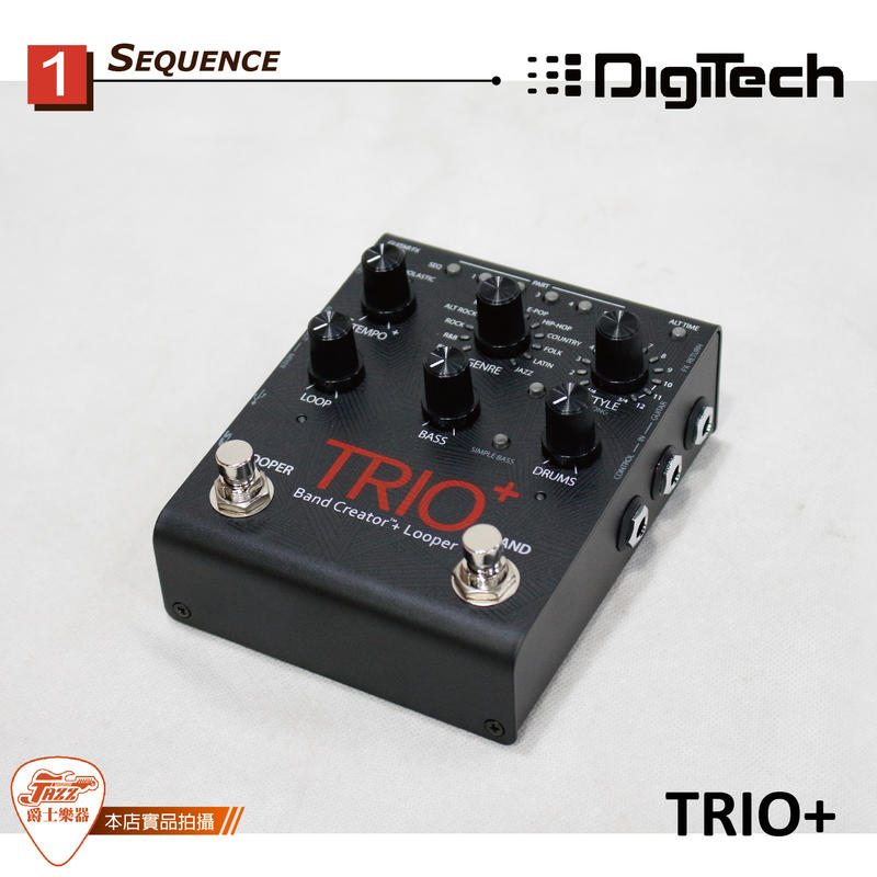 【爵士樂器】 完售 公司貨保固免運 Digitech TRIO+ 自動伴奏 LOOP 效果器 TRIO PLUS
