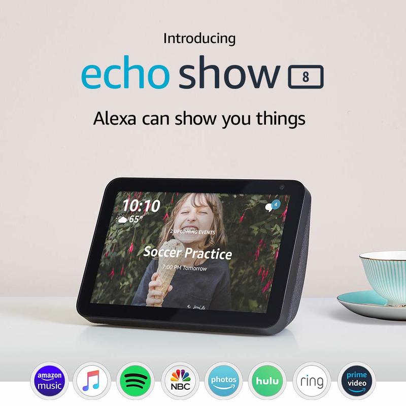 ※Overman生活好物※現貨！Amazon【Echo Show 8】帶屏智能音箱《8英寸、黑色、智慧螢幕、可影像通話》