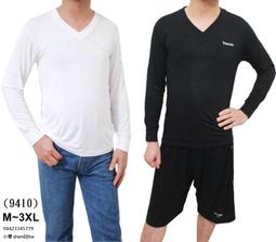 小櫻【9410 蠶絲棉.男長袖Ｖ領 M~3XL】高質感 內衣/內搭/t恤~ 涼爽 輕薄 透氣 舒服 好穿 不悶 彈性優