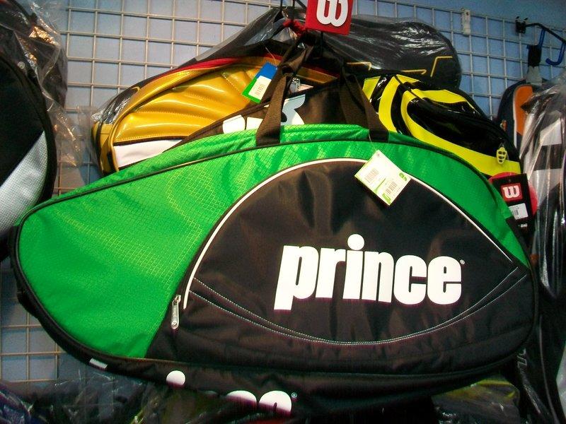 總統網羽球(自取可刷國旅卡) PRINCE 3入 網 羽 球拍套 綠/黑配色 橘黃/灰配色 特價$690
