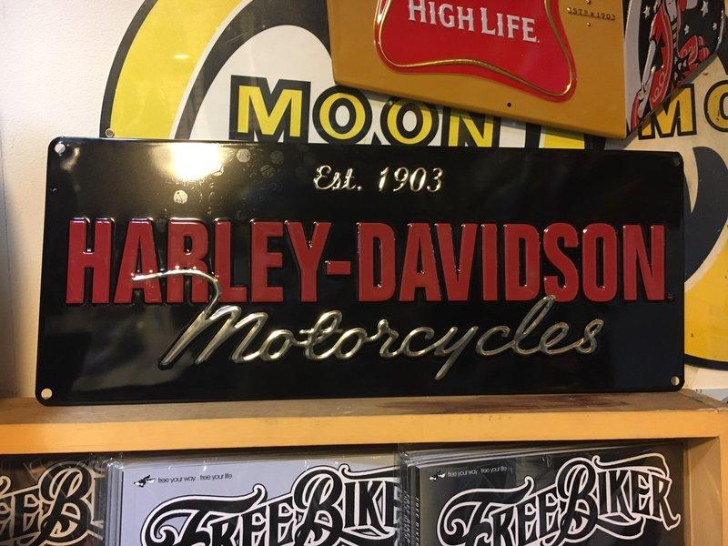 (I LOVE樂多)哈雷 HARLEY-DAVIDSON 情境鐵製立體長型看板 打造居家 車庫裝飾情境