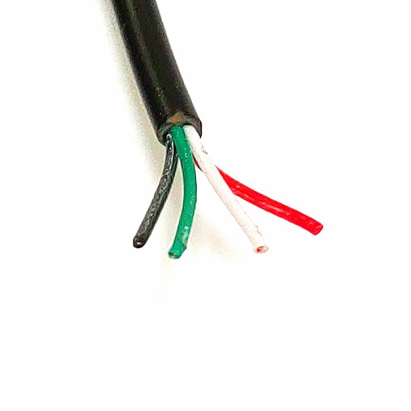 虎尾創意電子(台灣現貨)黑色4芯電線外徑3MM 26、28AWG(USB線材)