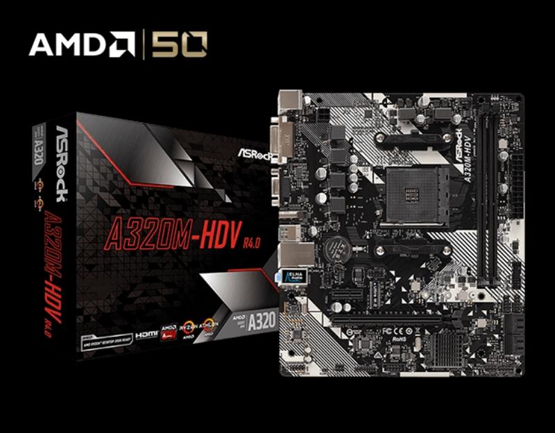 [ASU小舖] 華擎 ASRock A320M-HDV R4.0 AMD AM4 M-ATX 主機板 ( 缺貨)
