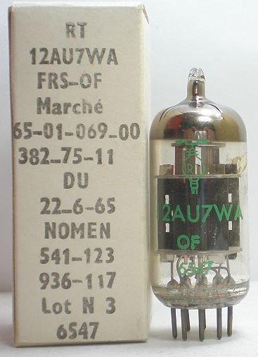 真空管RT / RTC ECC802S=12AU7WA 優質ECC82=CV4003,60s 法國製,黑屏,超