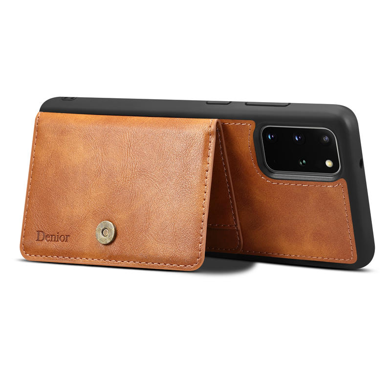 GMO 2免運Samaung三星S20 Plus+6.7吋 棕色 真皮背套可插多卡磁吸站立手機套手機殼保護套保護殼