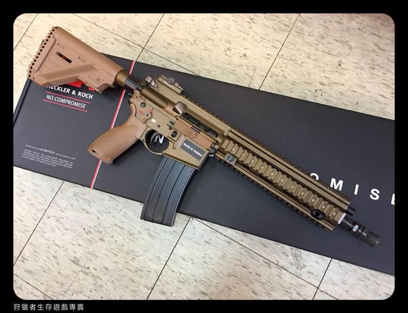 【狩獵者生存專賣】Umarex/VFC HK416A5 GBB瓦斯氣動槍-沙色-雙夾版升級最新版一體擊槌組-2022年版