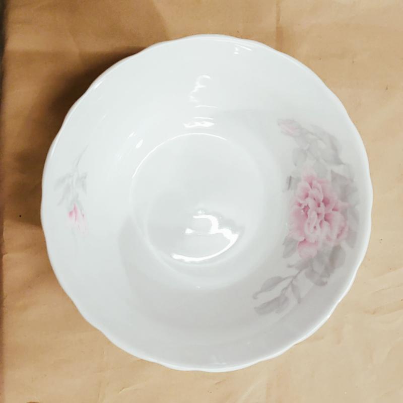 早期大同窯-陶瓷大碗 - (深度8/直徑19cm)雅緻花卉/餐具/食器可微波