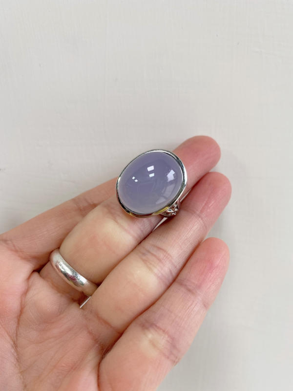 天然紫玉髓戒指