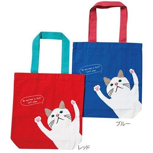 ◎Life Sense◎【FRIENDSHILL】日本Taachan條紋貓咪單肩帆布包 側背包 購物袋 手提袋 A4書袋