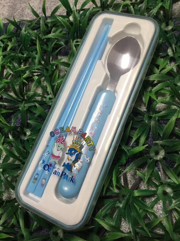 遠雄海洋公園 兒童餐具組（湯匙+筷子）