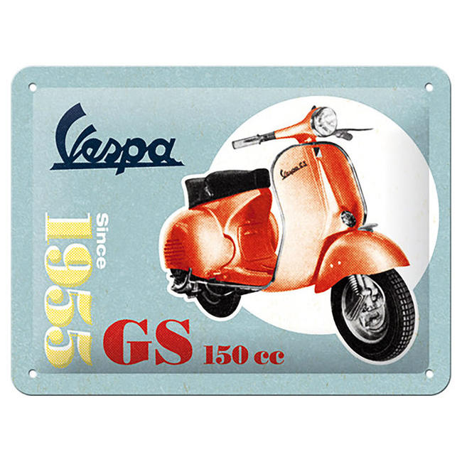 【德國Louis】Vespa GS150金屬牌 德國製偉士牌馬口鐵牌摩托車重型機車復古經典舊化工業風裝飾10014032