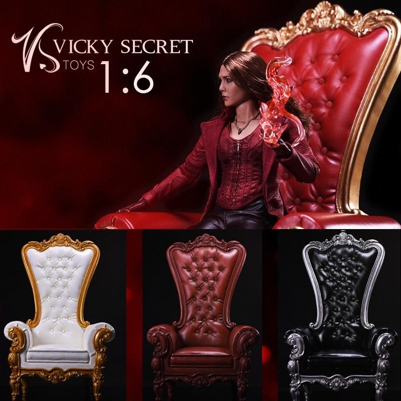 1/6 12吋 歐式 女王 沙發椅 椅子 模型 水晶 鈕扣 2手