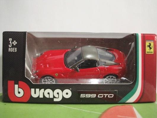 罕見品牌 BURAGO 1/64精細車模 法拉利 FERRARI 599 GTO 全新盒裝