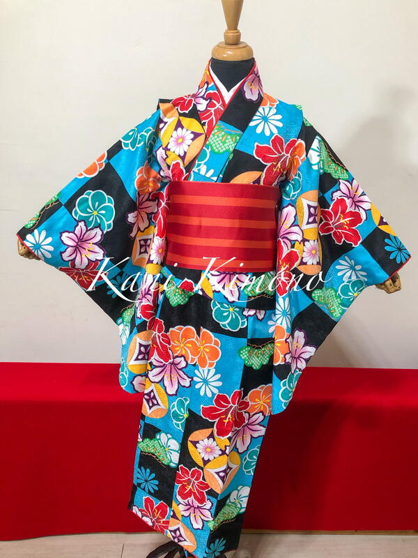 ＊Kani kimono和服出租＊兒童和服 小女生和服 女童和服 club HL 套組 身高130cm