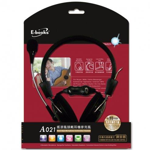 《全新》E-books A021 搖滾風頭戴式耳機麥克風