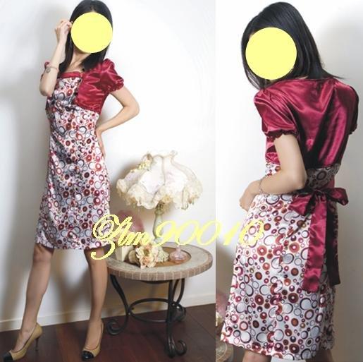 全新轉賣(可換物)◆知性氣質珍珠緞面布洋裝 紅 M $550