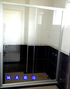 誠美衛浴 淋浴拉門 乾濕隔離 淋浴房 一字形 無框 有框 簡易框 浴室翻新 尊爵系列