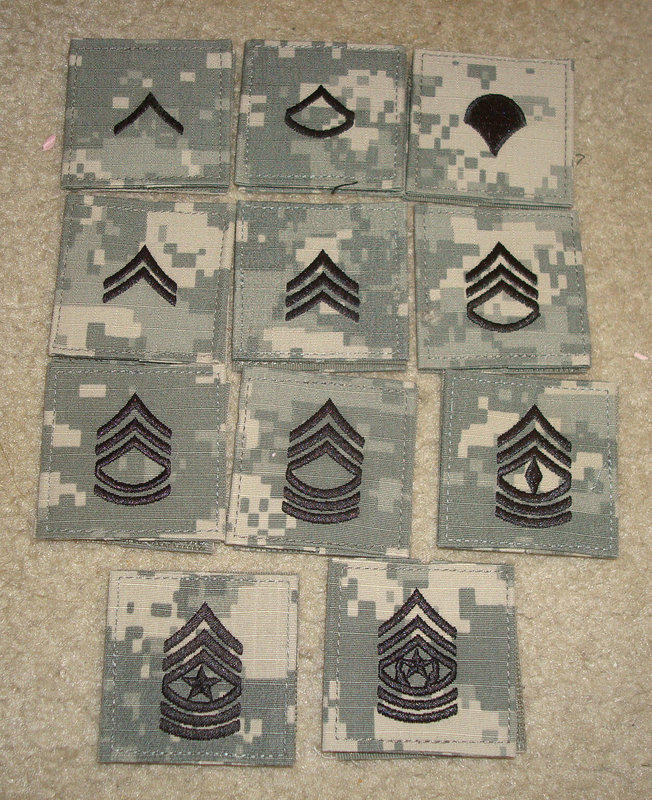 US ARMY美國ACU階級章-下標前來信告知你要的階級-背面有魔鬼黏-軍品勳表勳章