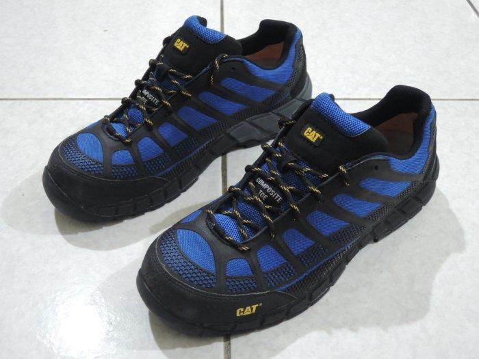 現貨 CAT 塑鋼 鋼頭安全鞋 工裝休閒鞋 黑 藍 皮鞋尺碼 us11 30cm (運動碼US12參考)